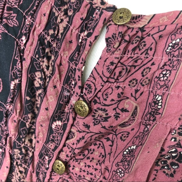 O'Neill Mulberry Pink Knit Ariel Boho Peasant Top - Picture 3 of 6